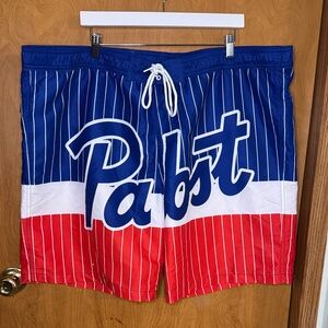 Pabst Blue Ribbon Mens Sz XXL Broad Swim Shorts